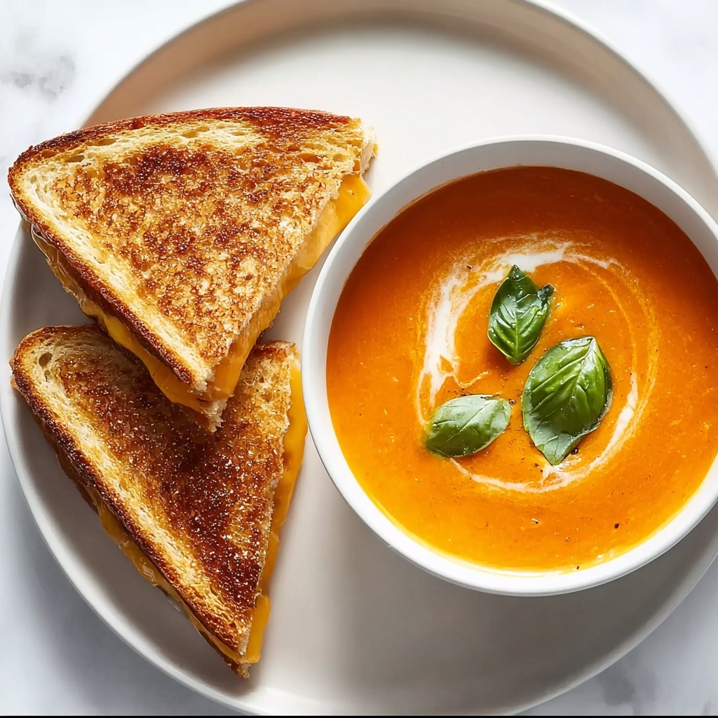 Easy Tomato Soup with Grilled Cheese Recipe - Recipe Image