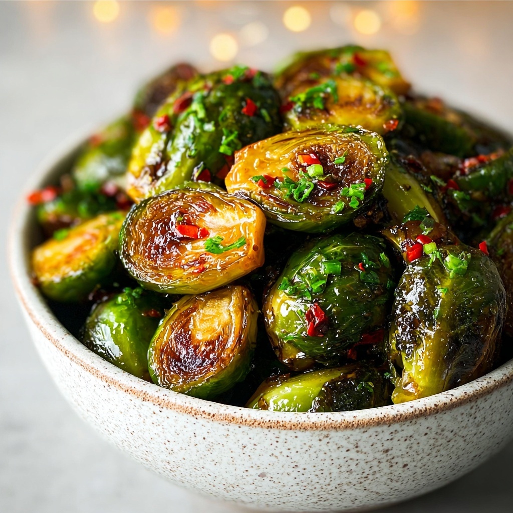 Sweet Chili Brussels Sprouts: A Deliciously Spicy Twist on a Classic Vegetable Dish Recipe - Recipe Image