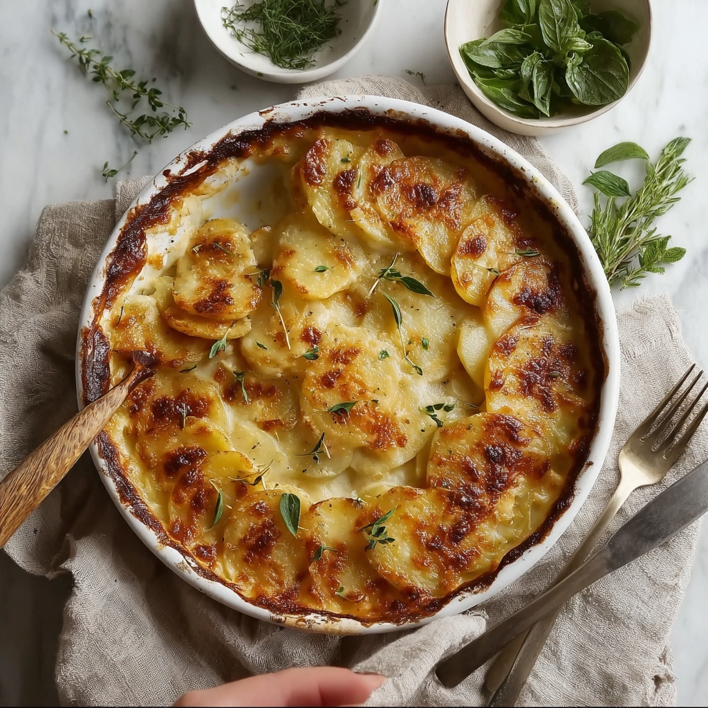 Garlic Potato Gratin Recipe - Recipe Image