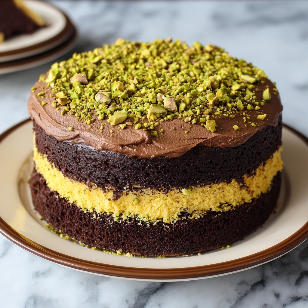Dubai Chocolate Pistachio Cake Recipe - Recipe Image