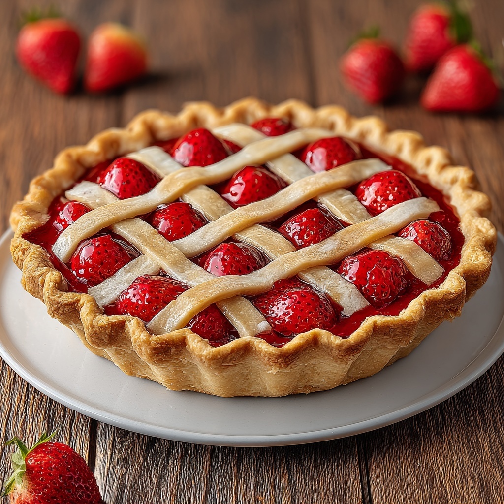 Easy Fresh Strawberry Pie Recipe - Recipe Image