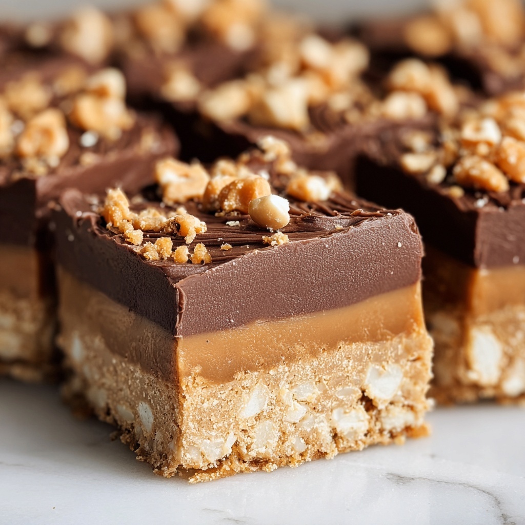 No-Bake Peanut Butter Bars Recipe - Recipe Image