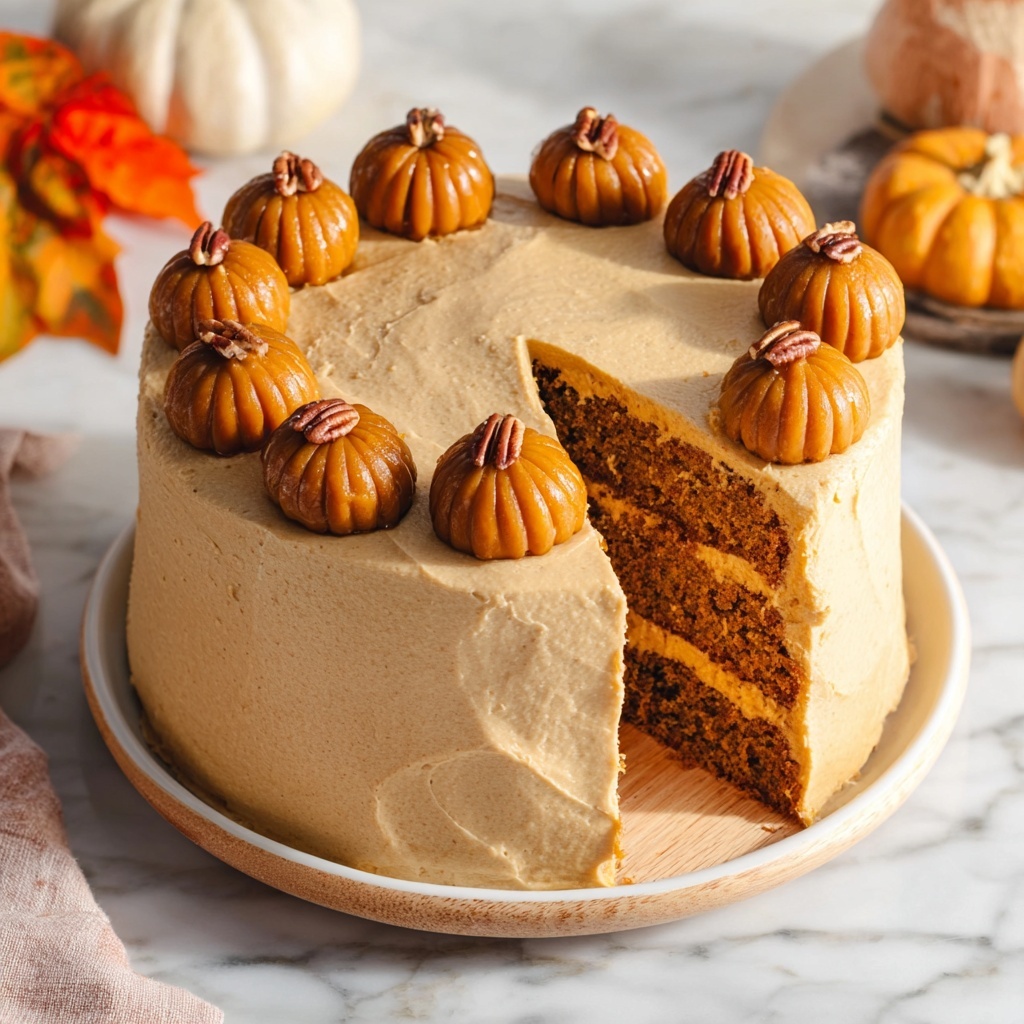 Vegan Pumpkin Cake With Pumpkin Cream Cheese Frosting Recipe - Recipe Image