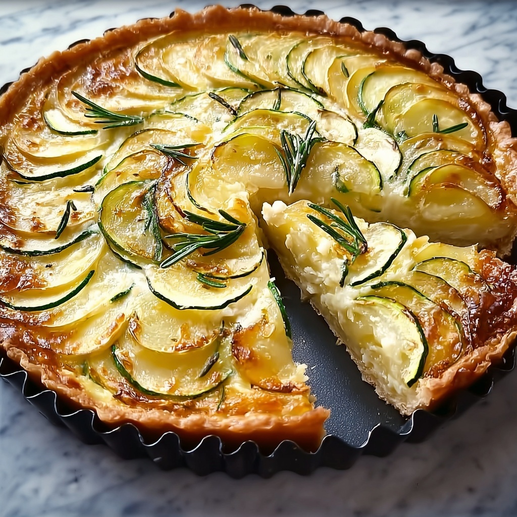 Mouthwatering Zucchini Onion Pie for Easy Meal Prep Recipe - Recipe Image