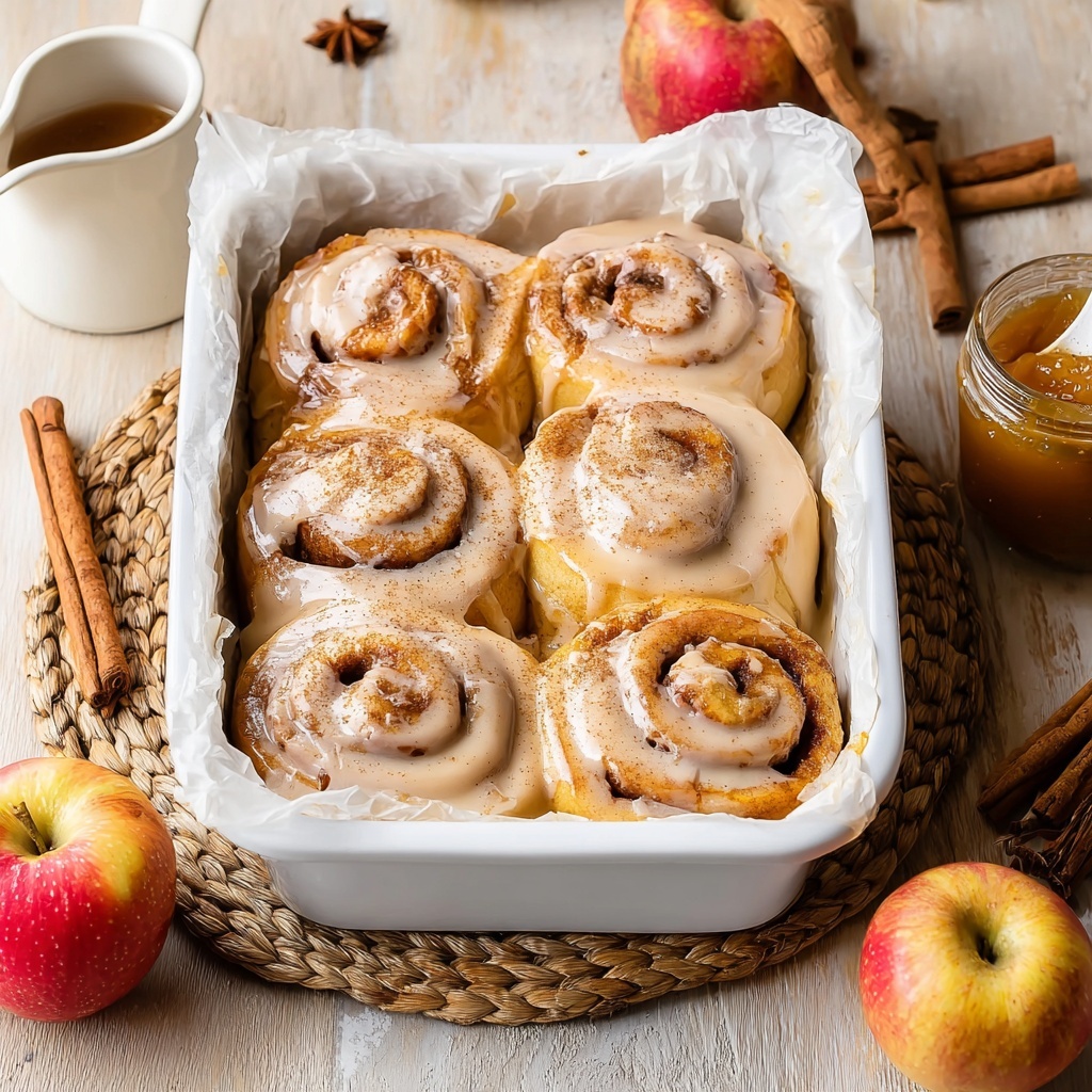 Vegan Cinnamon Rolls with Apple Pie Filling Recipe - Recipe Image
