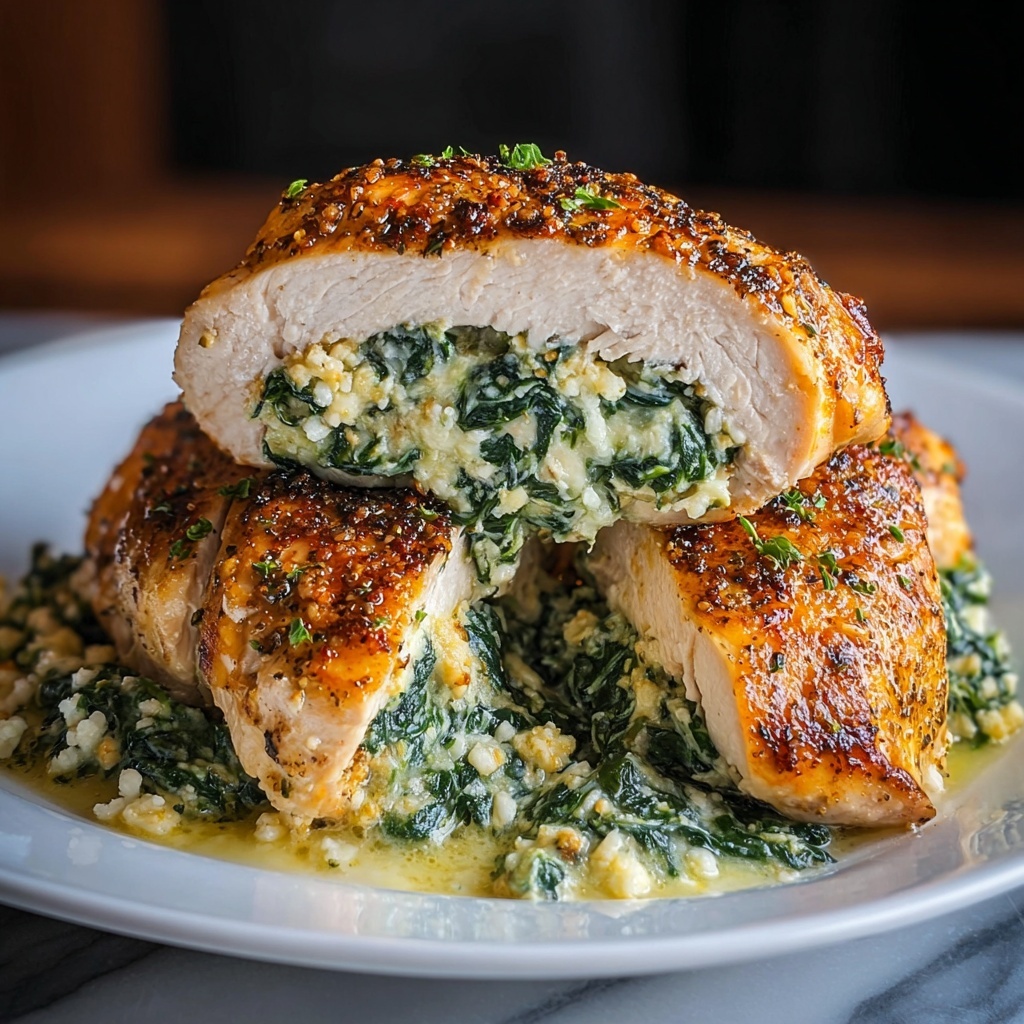 Spinach and Lemon Ricotta Stuffed Chicken Breasts Recipe - Recipe Image