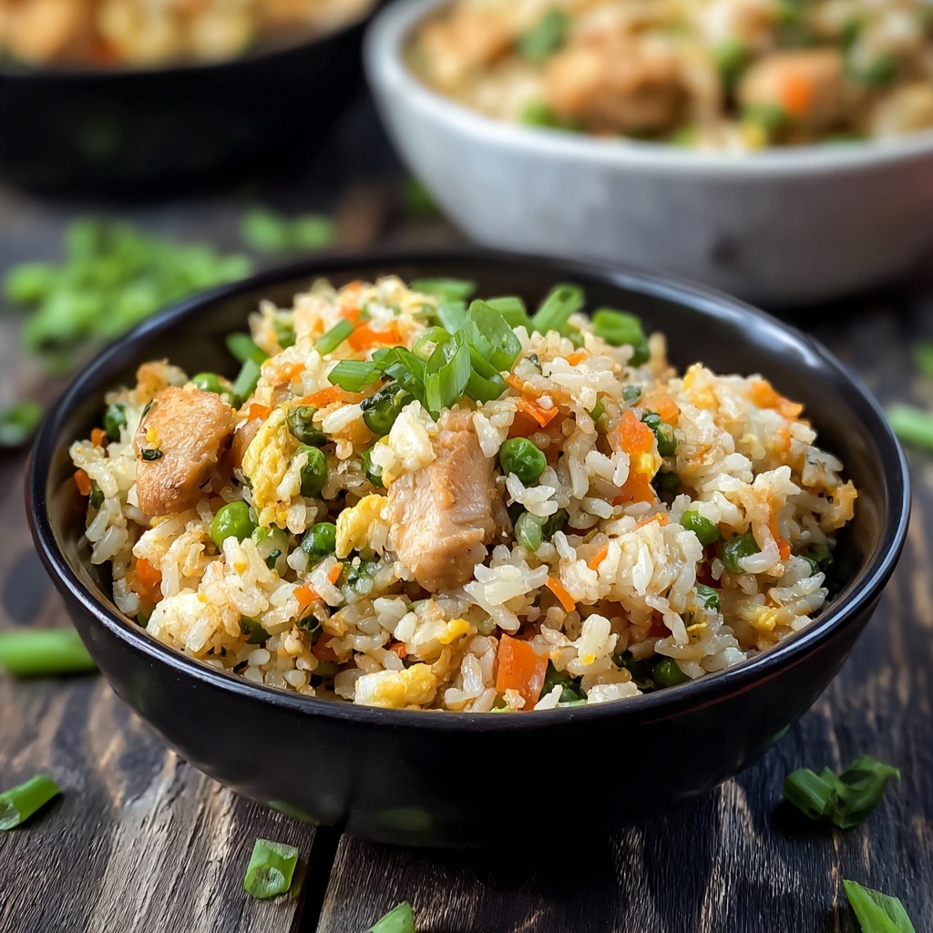 High-Protein Crispy Garlic Chicken Fried Rice Recipe - Recipe Image