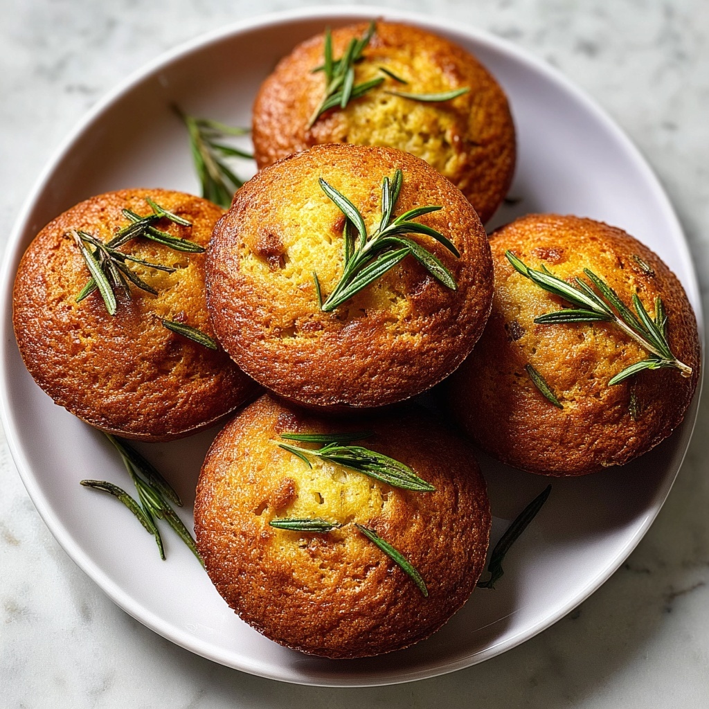 Garlic Rosemary Focaccia Muffins Recipe - Recipe Image