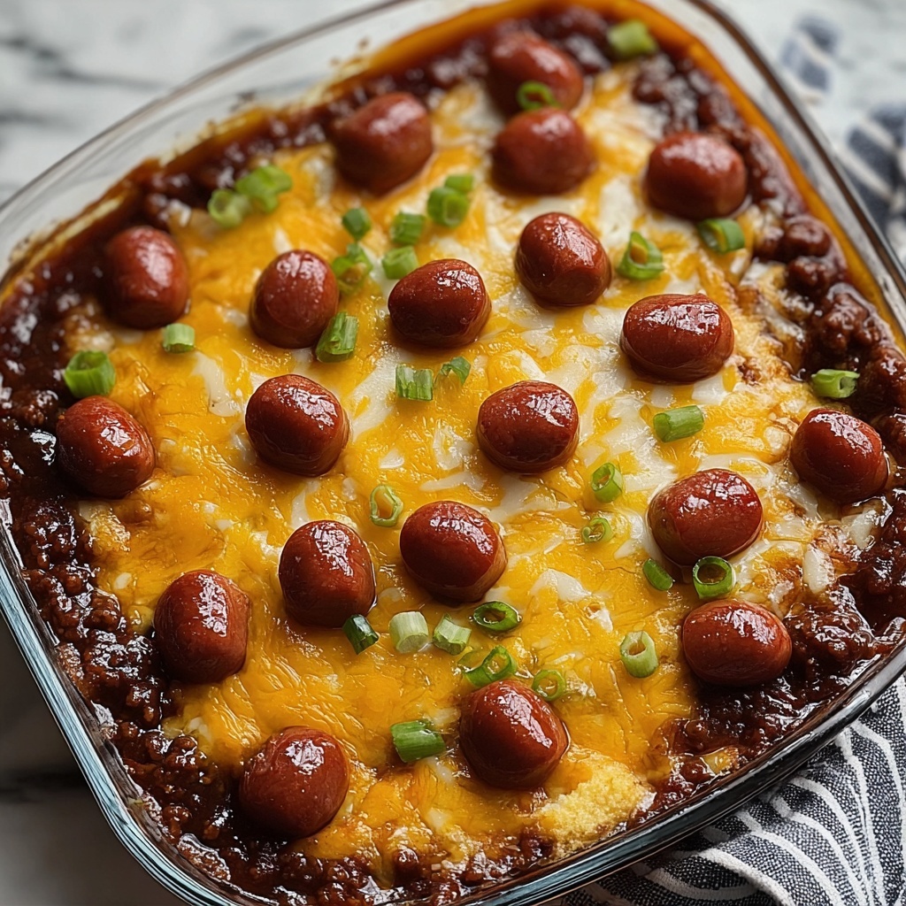 Chili Cheese Dog Casserole Recipe - Recipe Image