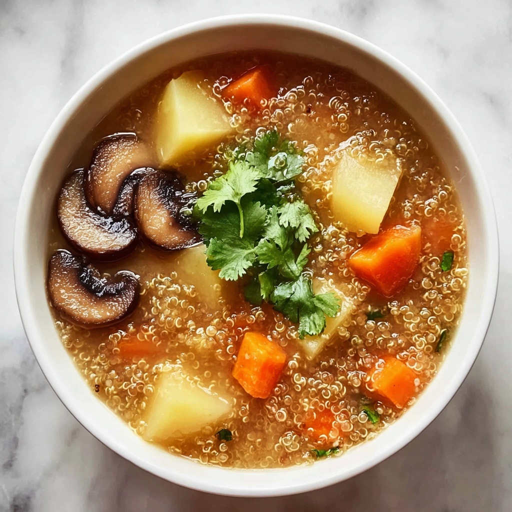 Hearty Mushroom Quinoa Soup Recipe - Recipe Image