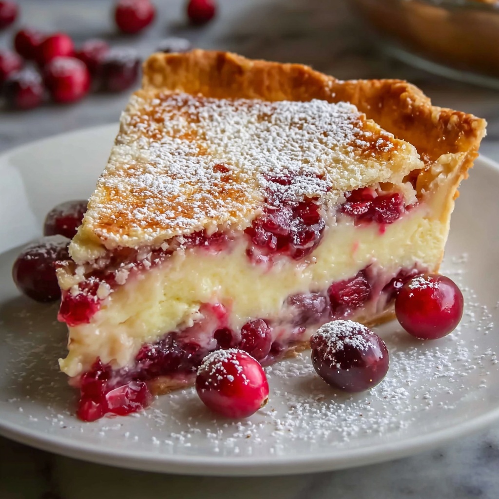 Cranberry Custard Pie Recipe - Recipe Image