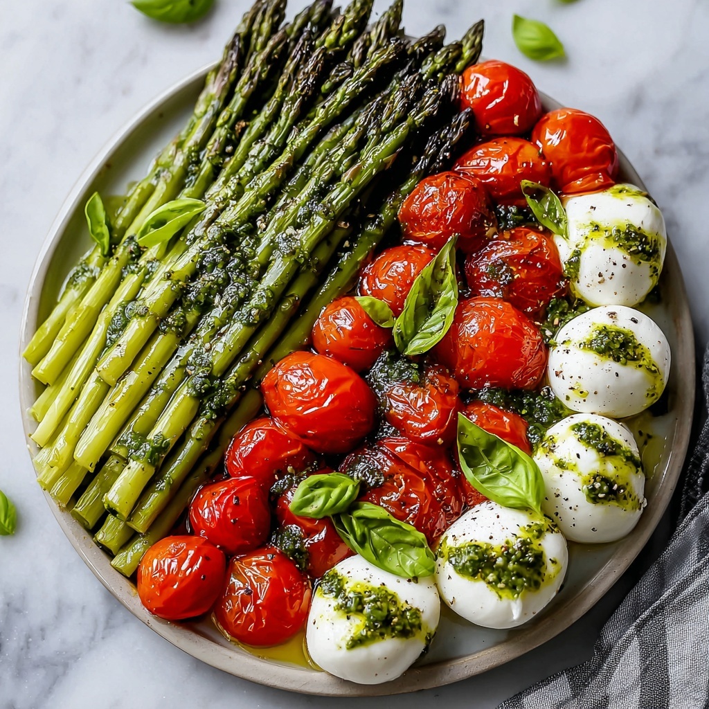 Caprese Roasted Asparagus Recipe - Recipe Image