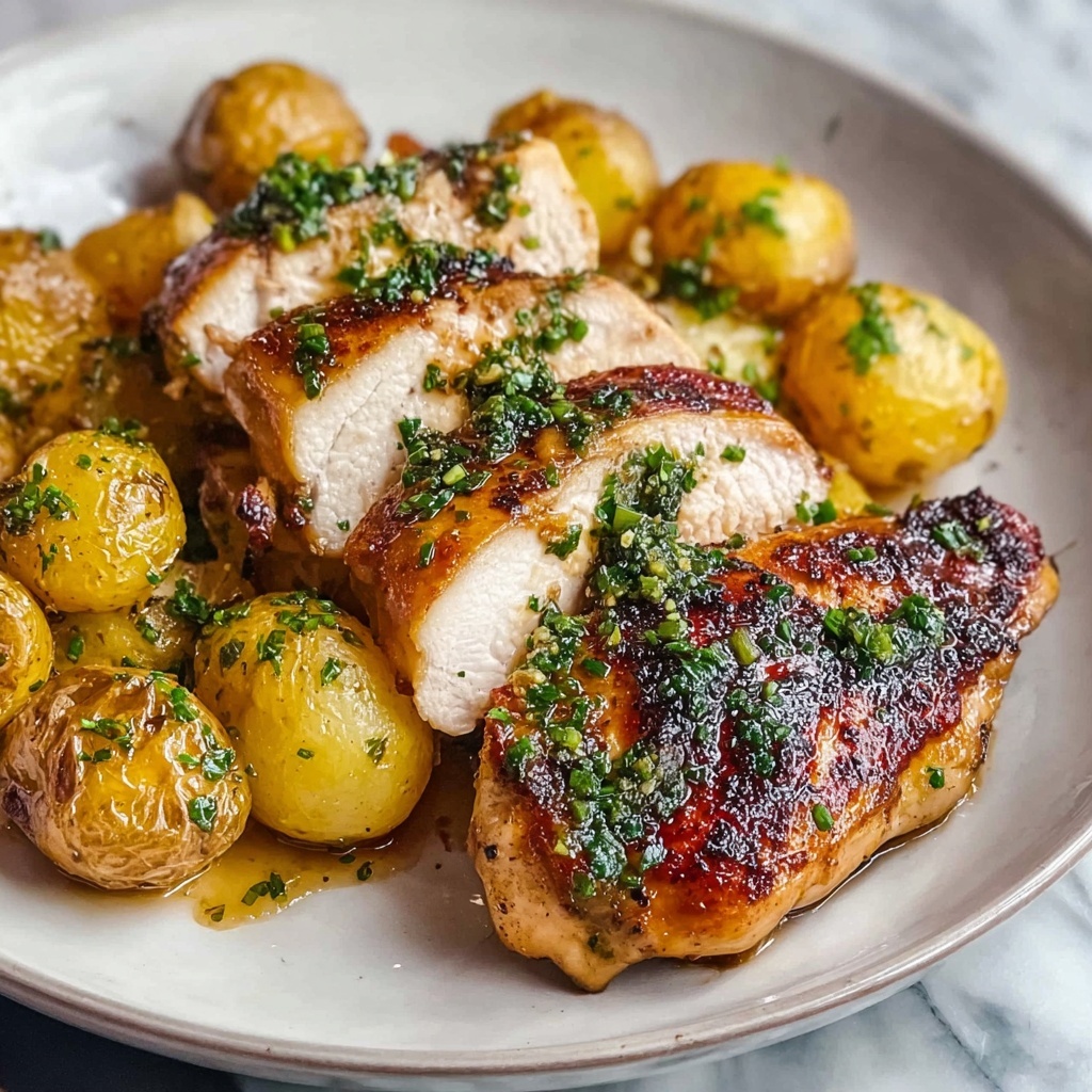 Garlic Parmesan Chicken and Potatoes Recipe - Recipe Image