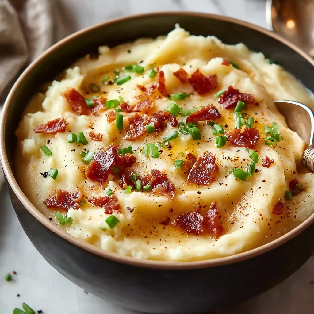Creamy Baked Potato Soup with Bacon and Cheddar Recipe - Recipe Image