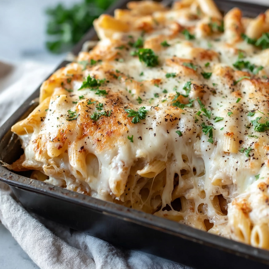 Quick Chicken Alfredo Bake Recipe - Recipe Image