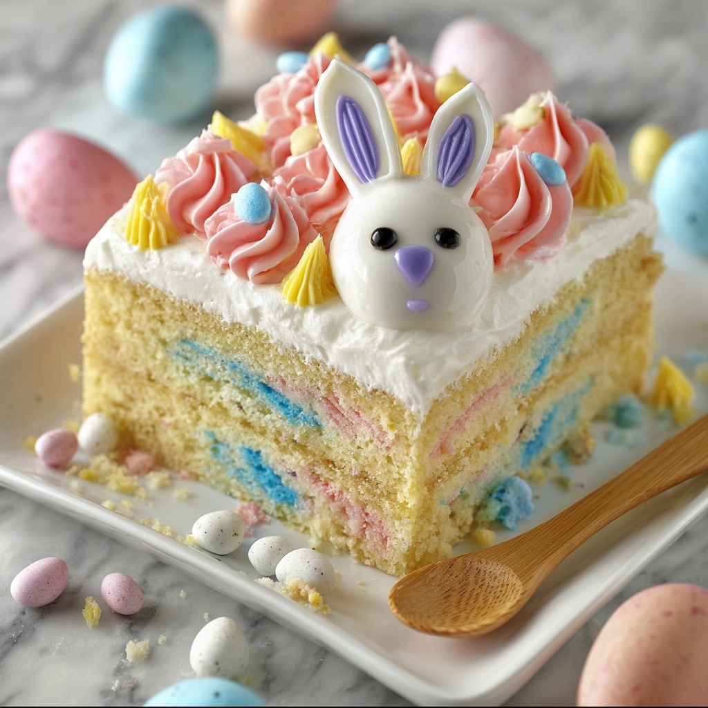Easter Bunny Poke Cake Recipe - Recipe Image