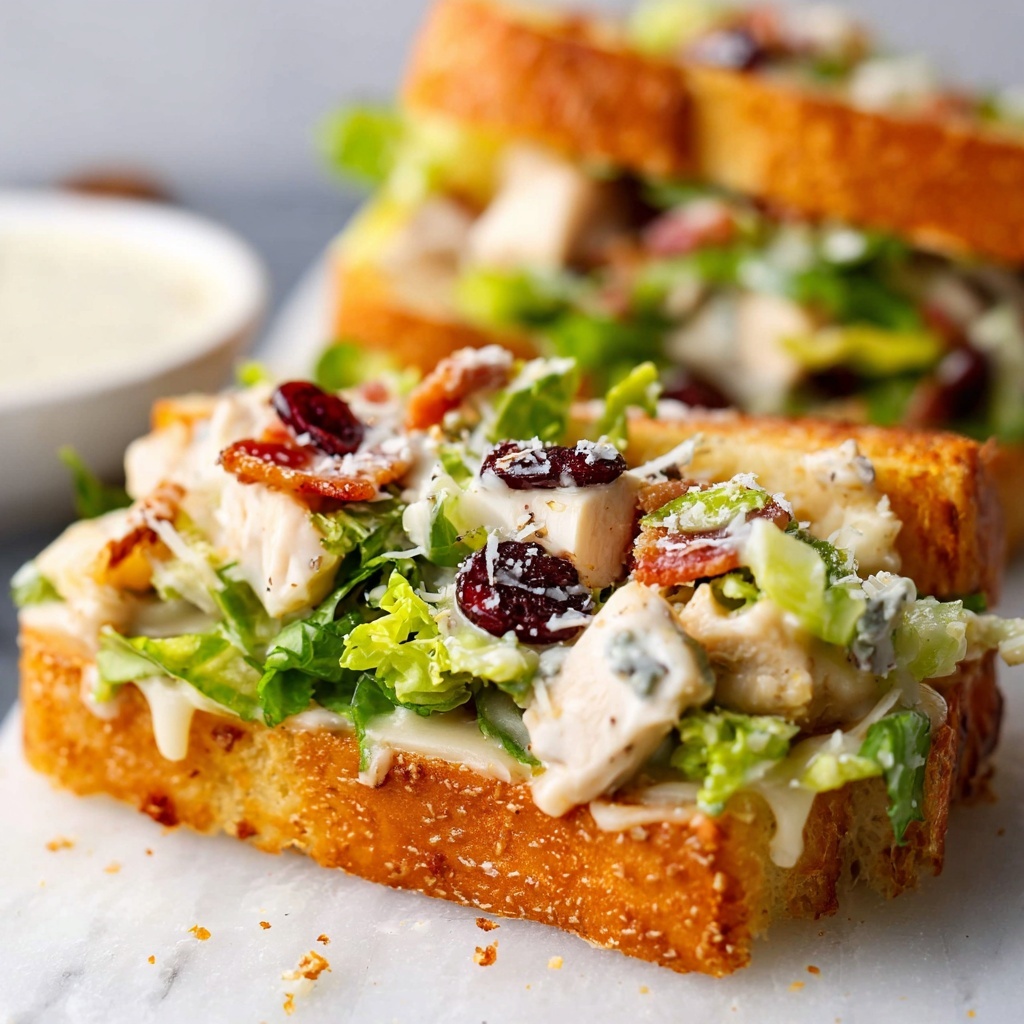 Chicken Caesar Salad Garlic Bread Recipe - Recipe Image
