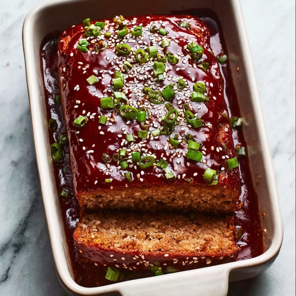 Korean Meatloaf with Spicy Gochujang Glaze Recipe - Recipe Image