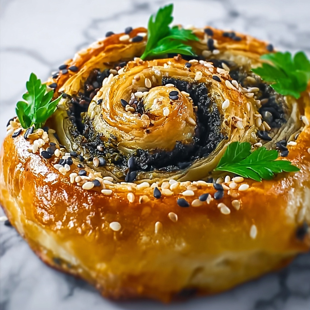 Discover the Magic of Flaky Spanakopita Spiral Bliss Recipe - Recipe Image