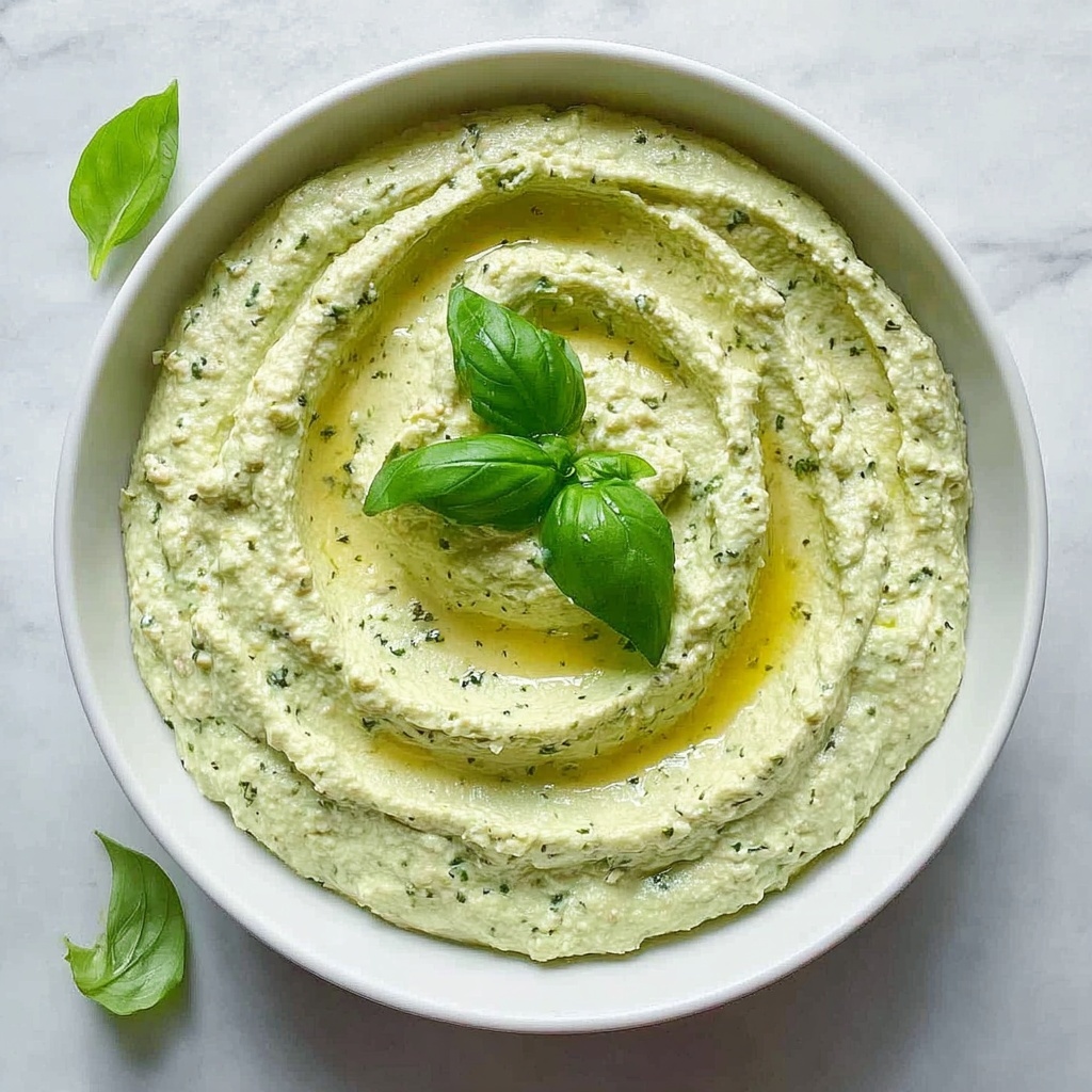 Lemon Basil Hummus Recipe - Recipe Image