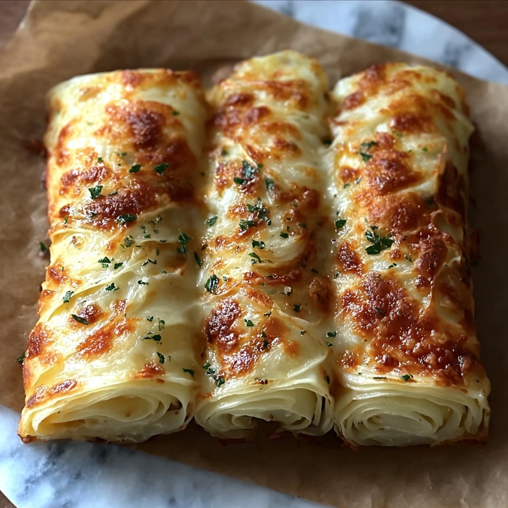 Cheesy Garlic Butter Rollups Recipe - Recipe Image