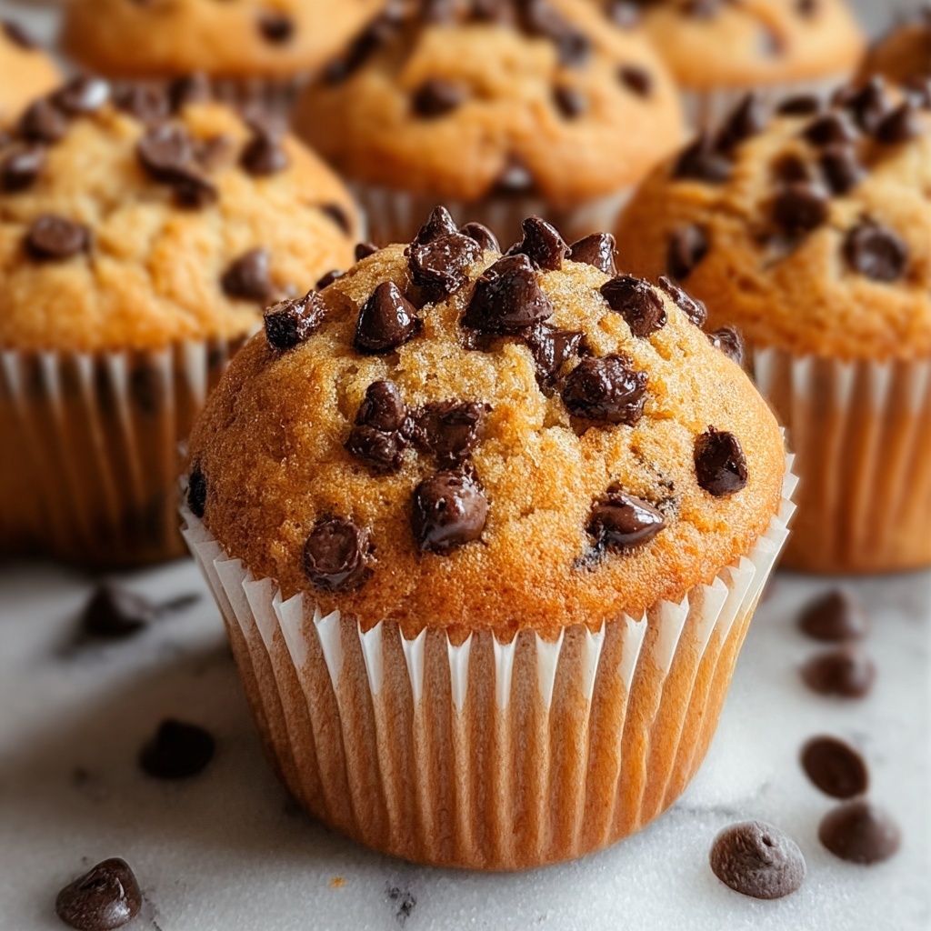 Chocolate Chip Peanut Butter Muffins Recipe - Recipe Image
