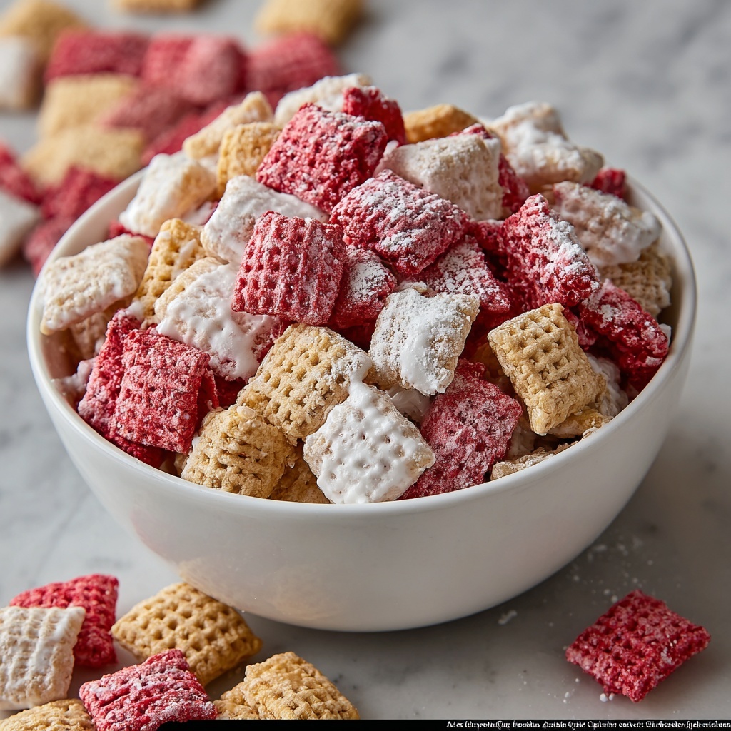 Cherry Cheesecake Puppy Chow Recipe - Recipe Image