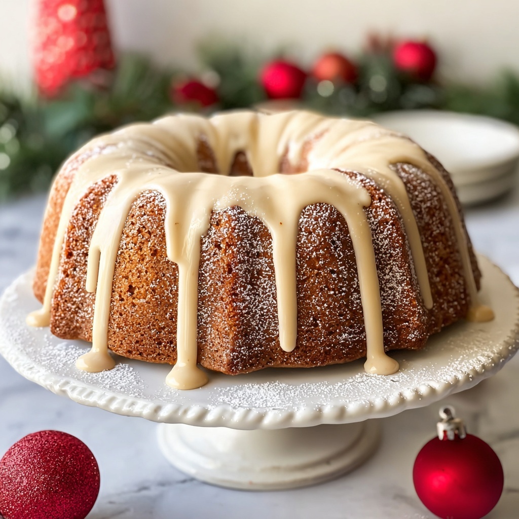 Eggnog Bundt Cake with Eggnog Frosting Recipe - Recipe Image