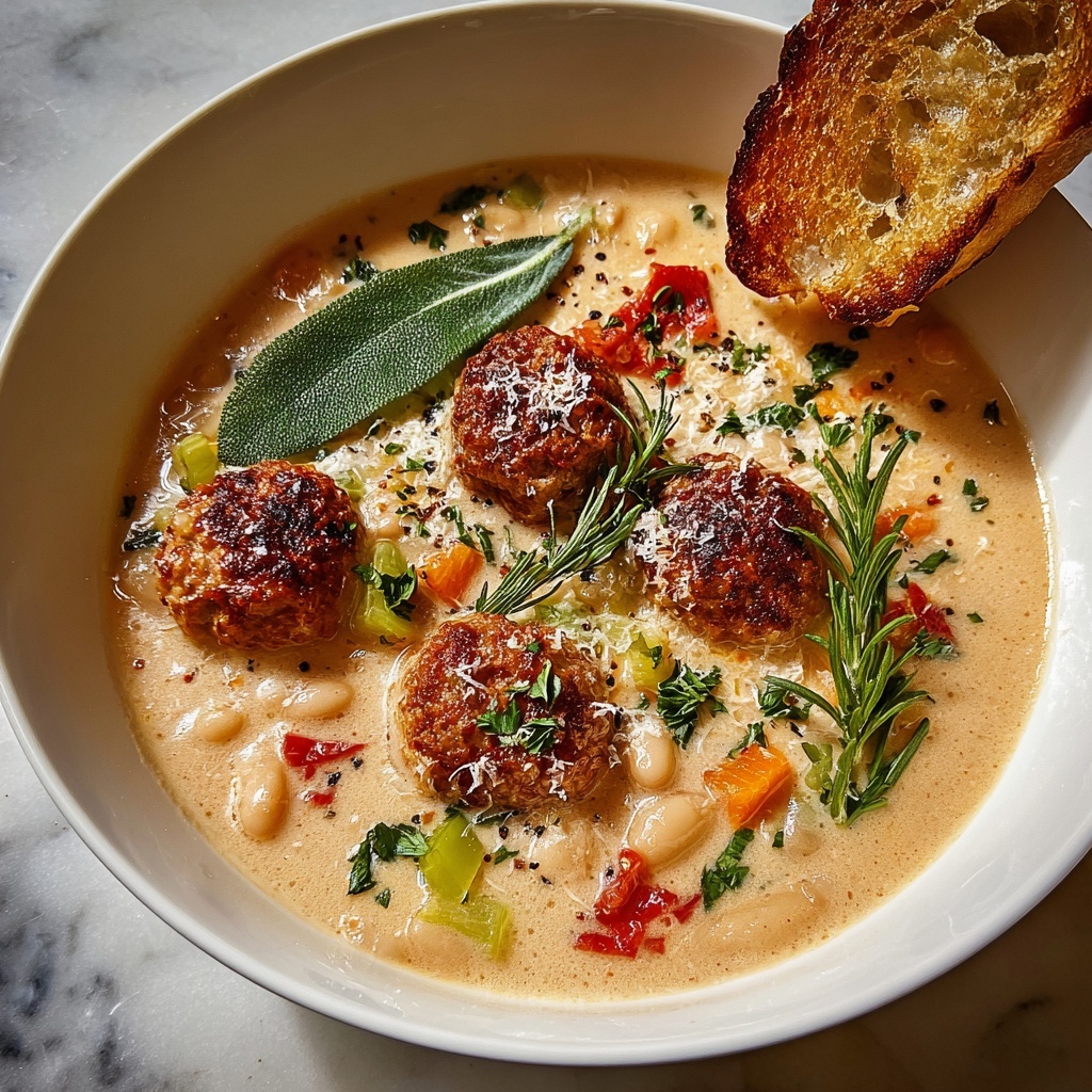 Cozy Creamy Bean Soup with Sausage Recipe - Recipe Image