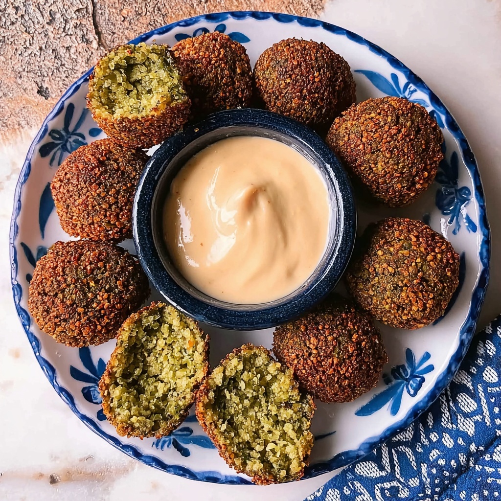 Oven-Baked Falafel with Tahini and Fresh Vegetables Recipe - Recipe Image