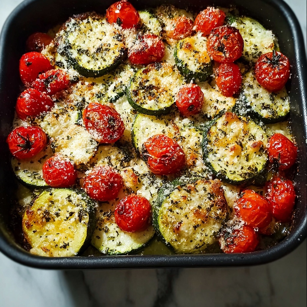 Roasted Garlic Parmesan Zucchini, Summer Tomatoes, and Squash Recipe - Recipe Image