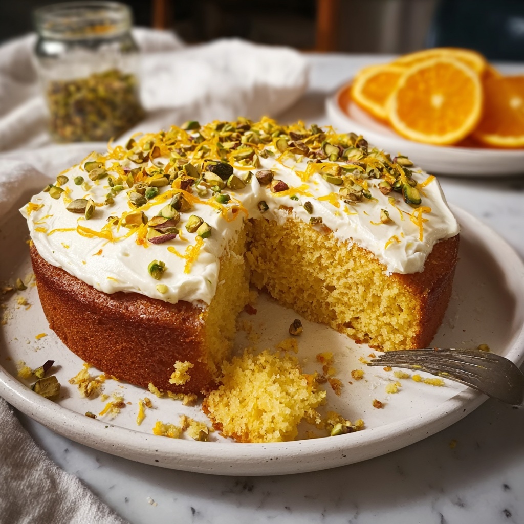 Persian Orange Cake with Pistachio and Saffron Recipe - Recipe Image
