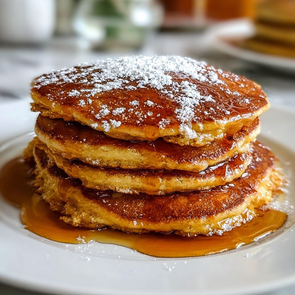Pumpkin Pancakes with Maple Syrup Recipe - Recipe Image