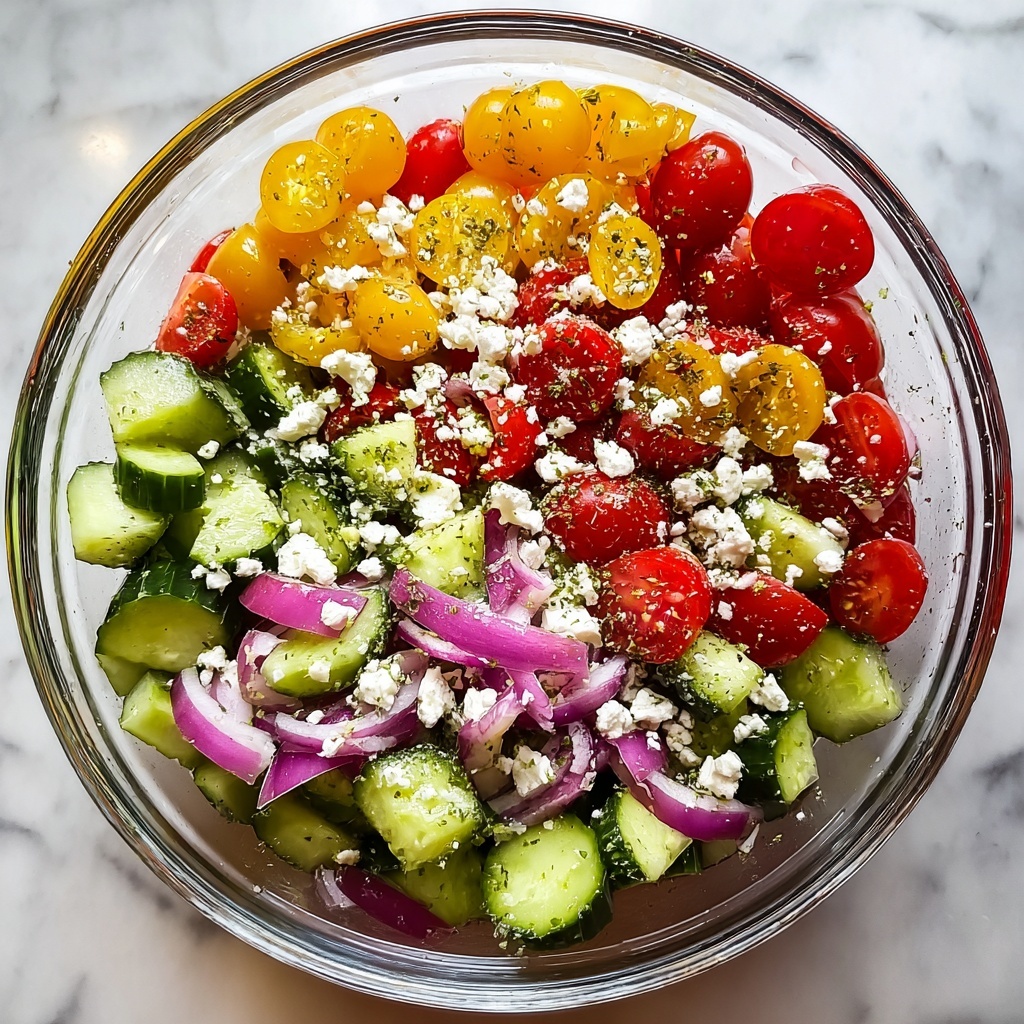 Tomato Cucumber Feta Salad Recipe - Recipe Image