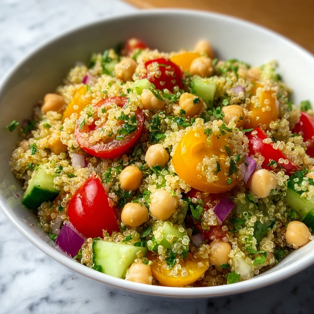 Healthy Quinoa Chickpea Salad Recipe - Recipe Image