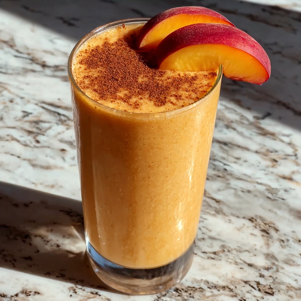 Peach Cobbler Protein Shake Recipe - Recipe Image