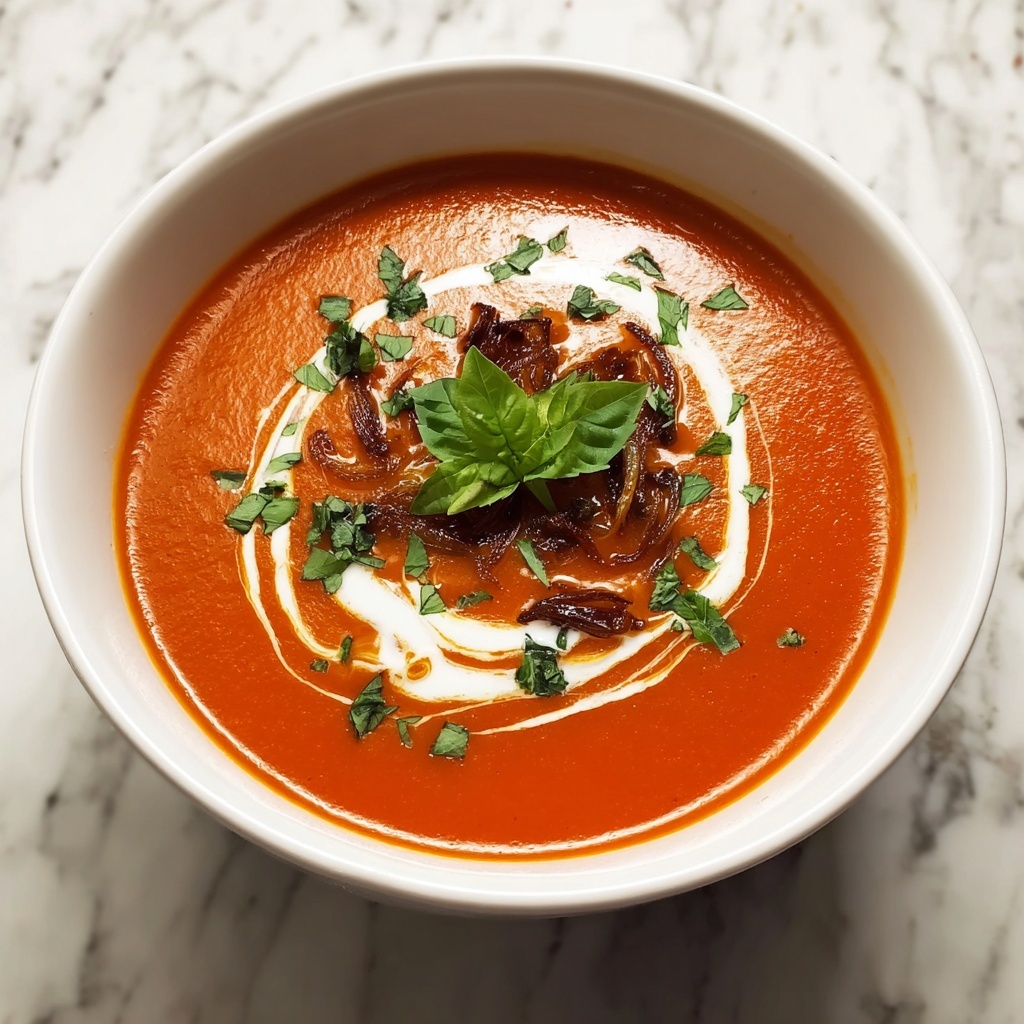 Creamy Roasted Garlic Tomato Soup to Savor on Chilly Nights Recipe - Recipe Image