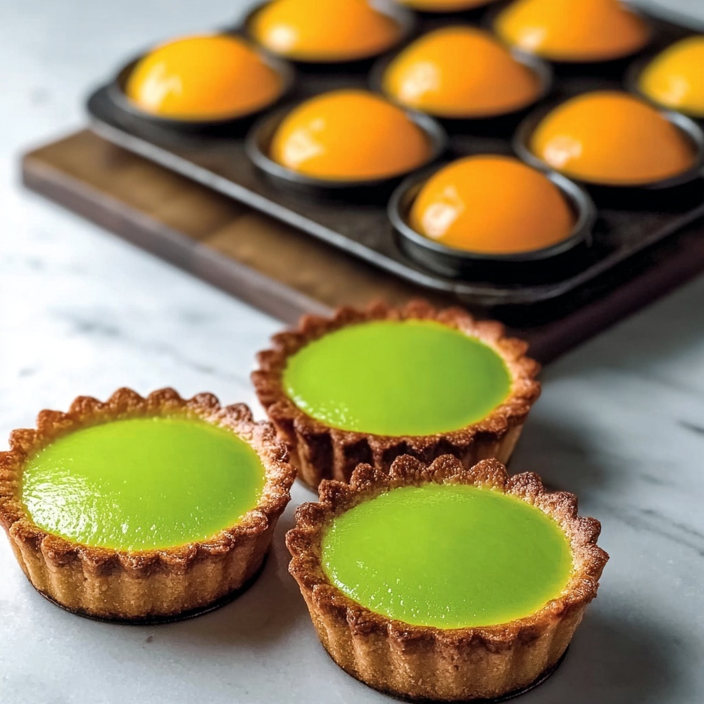 Delicious Thai Pandan Coconut Tarts Recipe - Recipe Image
