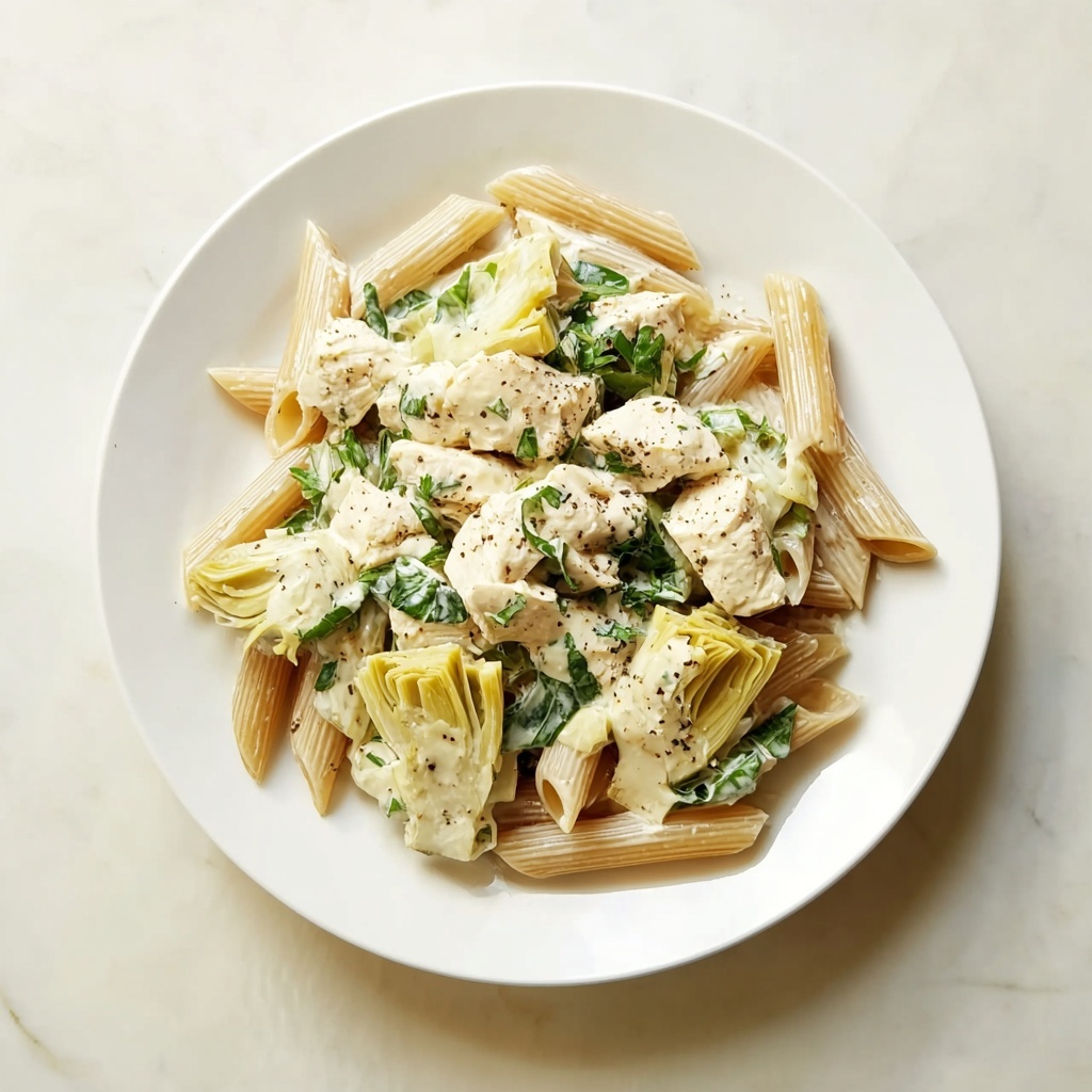 Creamy Spinach Artichoke Pasta Recipe - Recipe Image