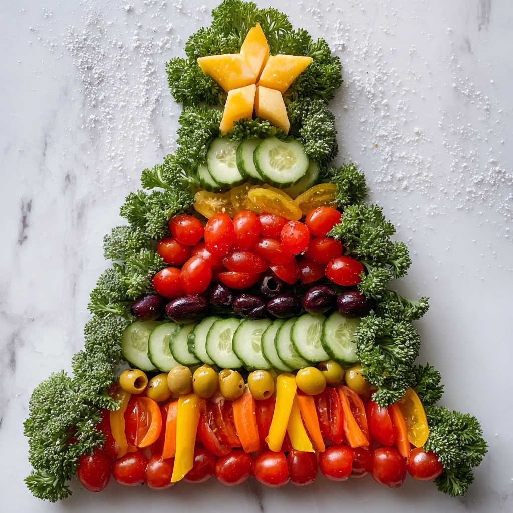 Healthy Christmas Veggie Tree Recipe - Recipe Image