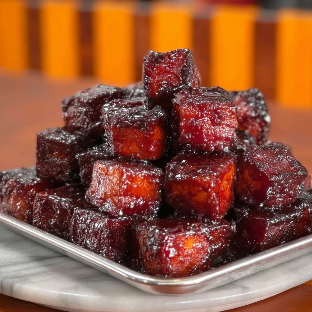 Smoky Hot Dog Burnt Ends with Caramelized Glaze Recipe - Recipe Image