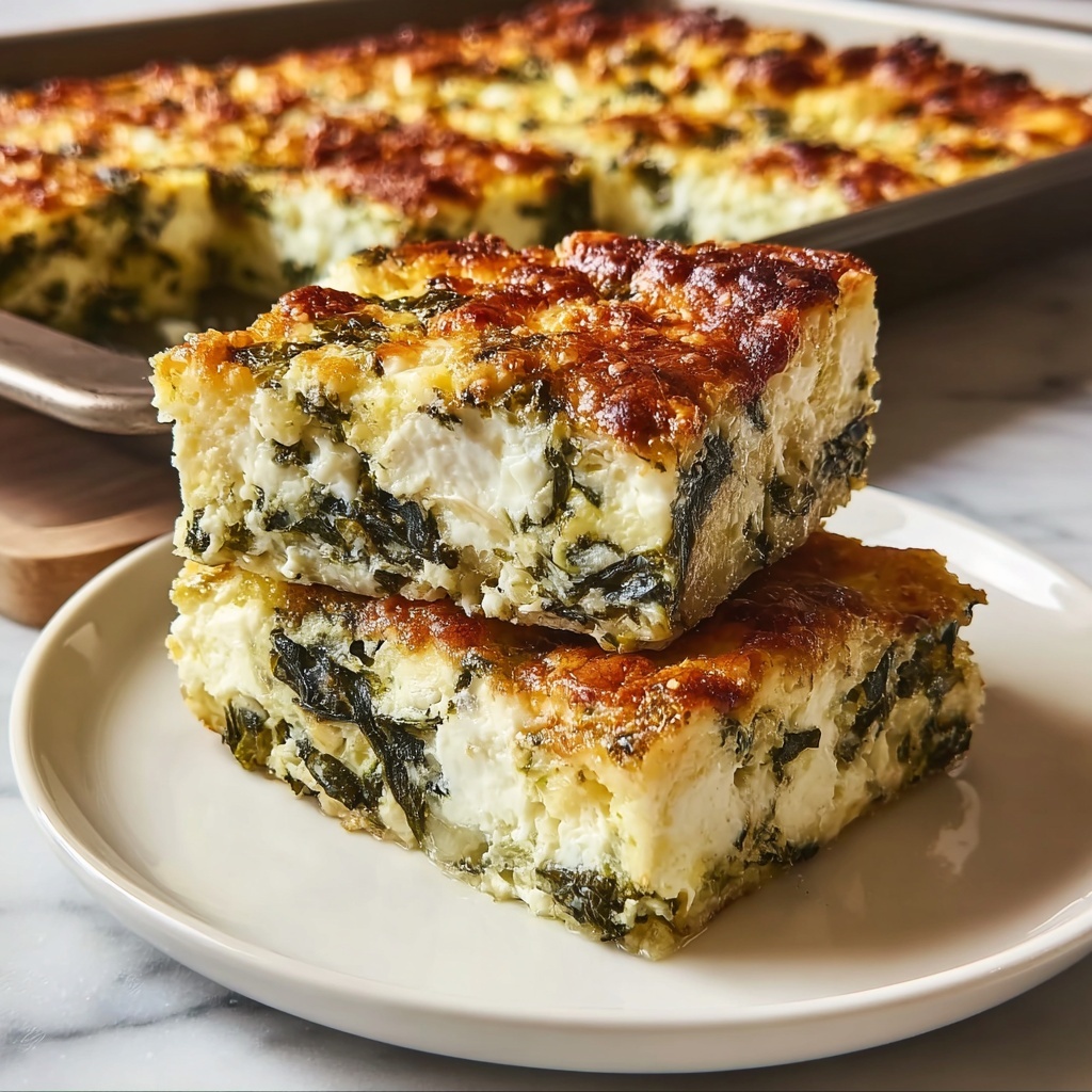 Spinach and Cheese Squares Recipe - Recipe Image