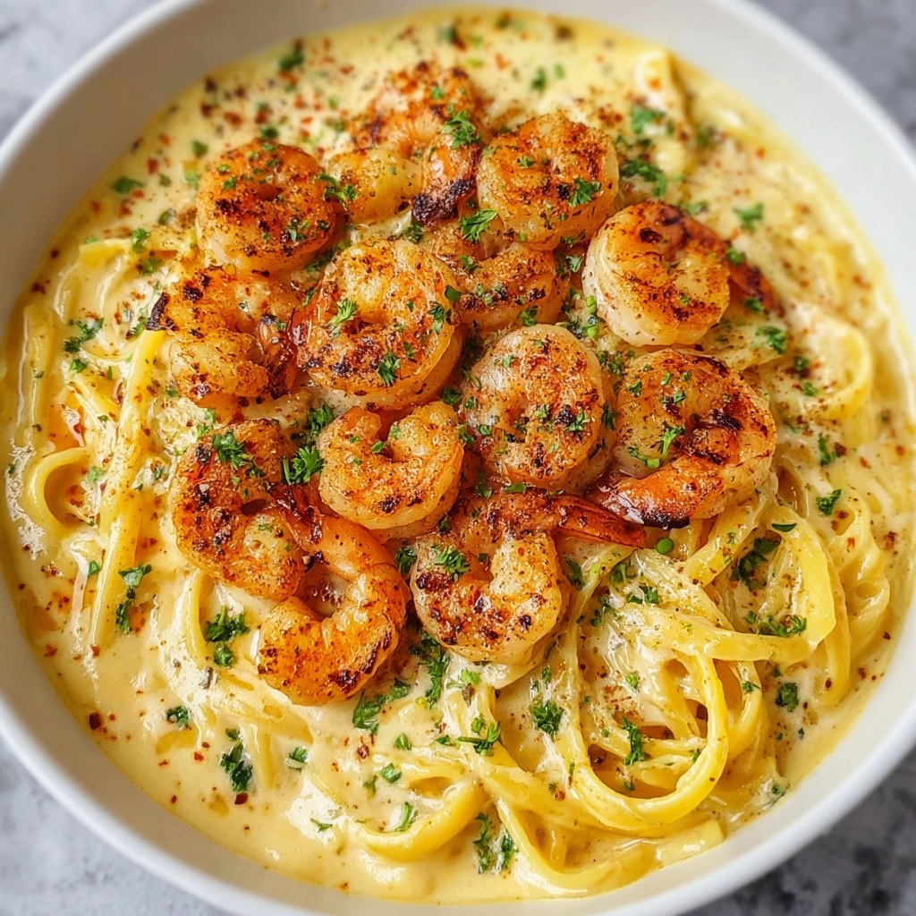 Creamy Cajun Prawn Pasta Recipe - Recipe Image