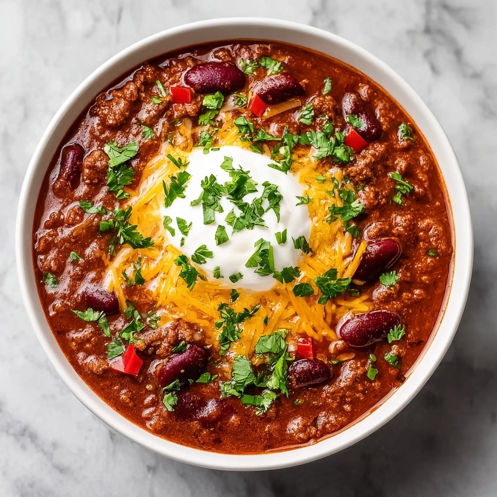 Stovetop Ground Beef Chili Recipe: Easy 30-Minute Comfort Food Recipe - Recipe Image