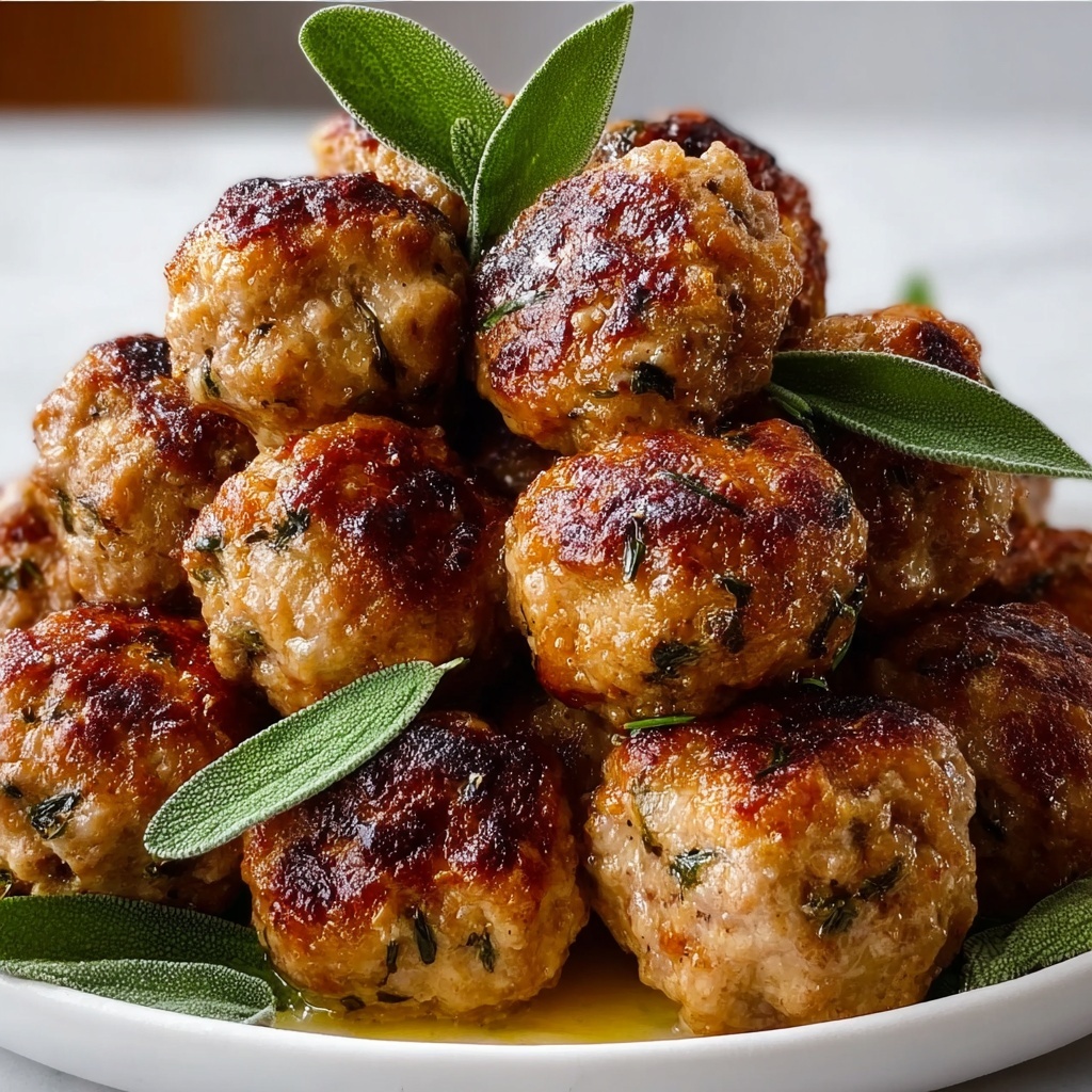 Apple and Sage Turkey Meatballs Recipe - Recipe Image