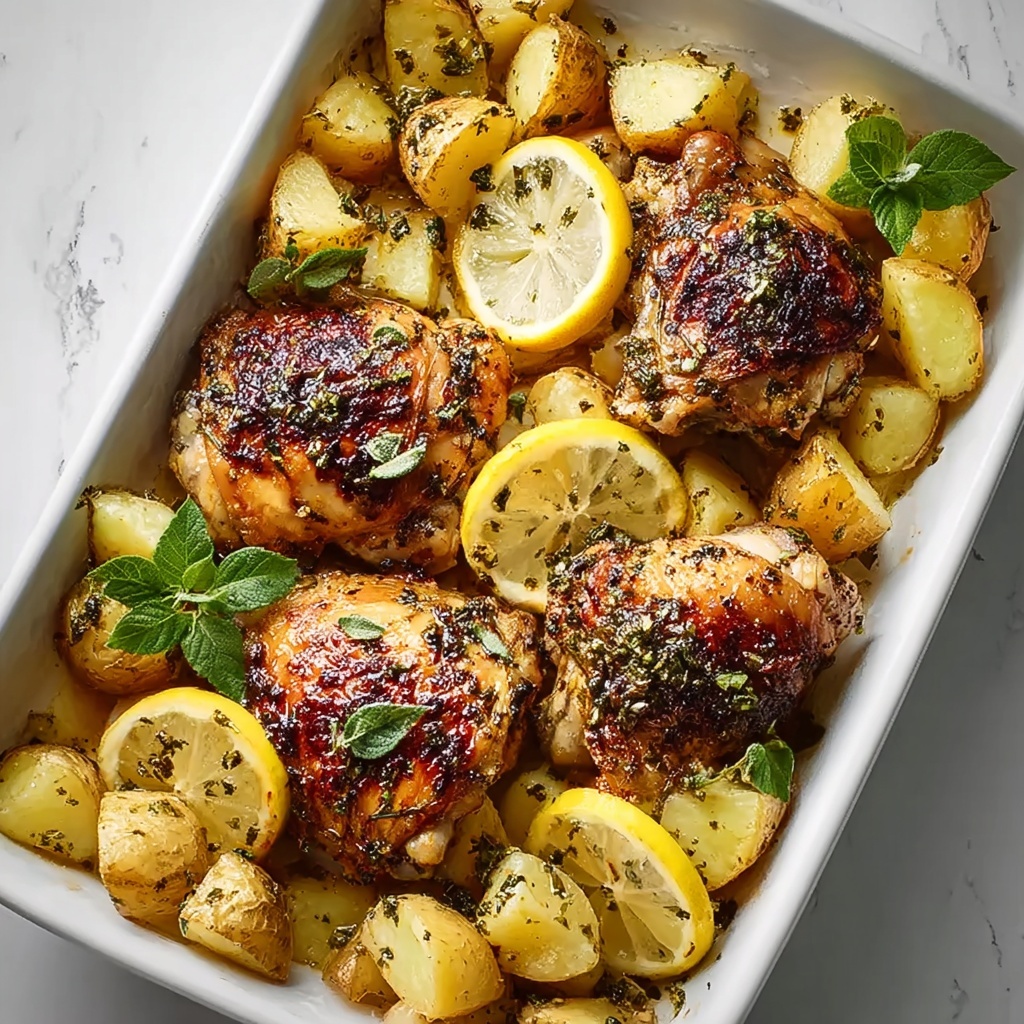 Greek Lemon Chicken and Potatoes Recipe - Recipe Image