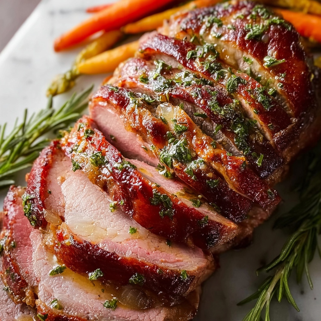 Slow Roasted Herb-Crusted Boneless Leg of Lamb Recipe - Recipe Image