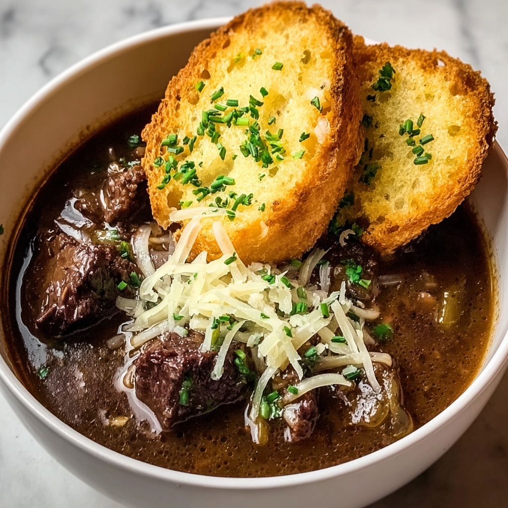 French Onion Beef Short Rib Soup Recipe - Recipe Image