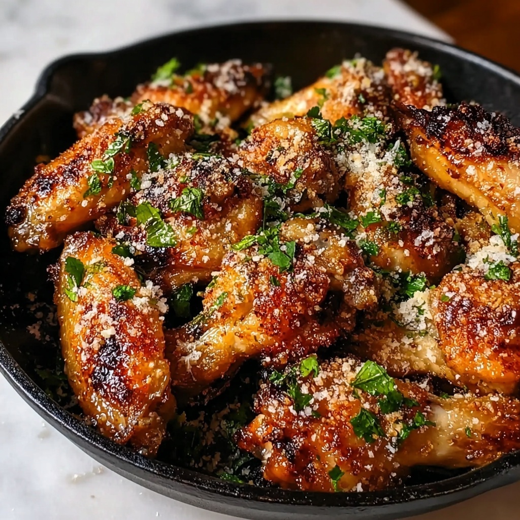 Garlic Parmesan Crispy Baked Chicken Wings Recipe - Recipe Image