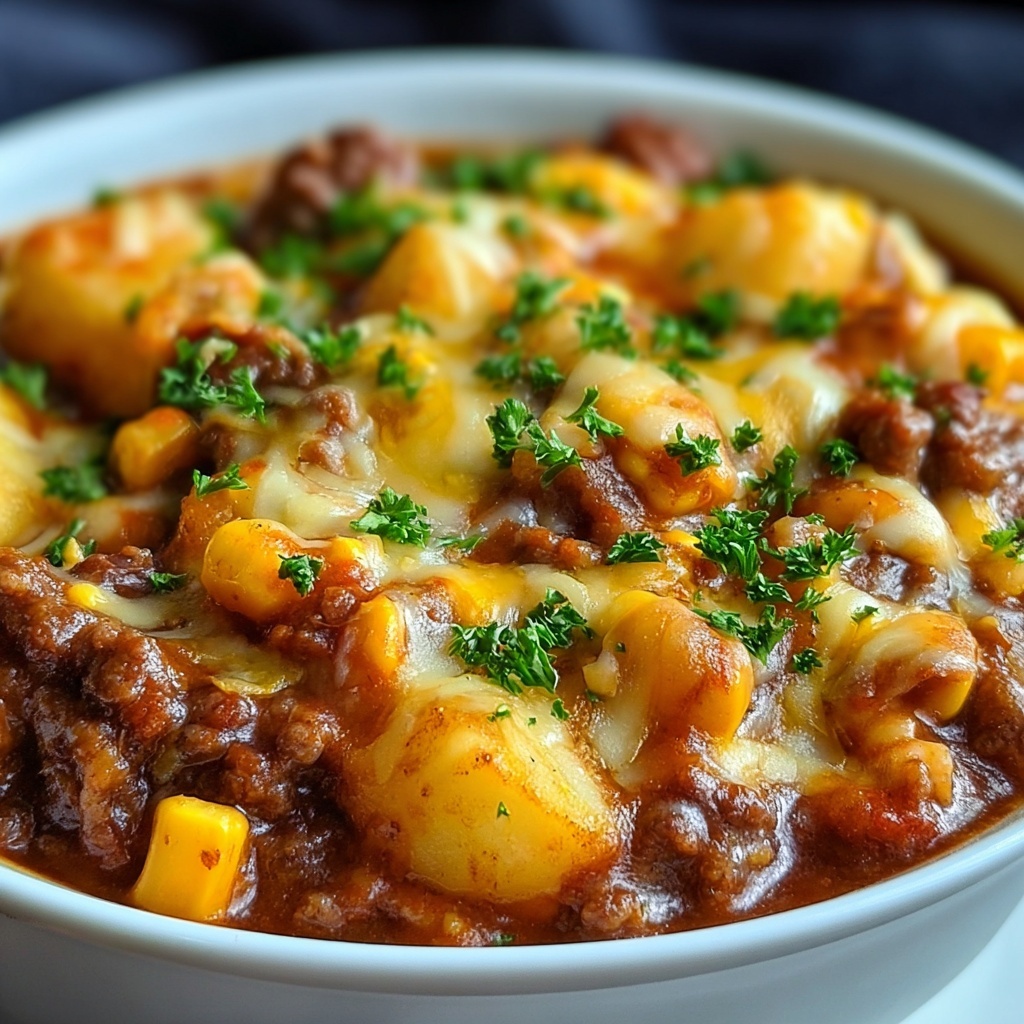 Slow Cooker Cowboy Casserole Recipe - Recipe Image